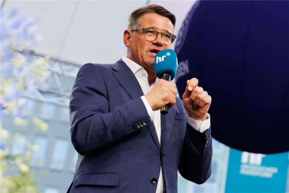 Das Jubiläum „80 Jahre Hessen“ steht nach den Worten von Hessens Ministerpräsident Boris Rhein (CDU) für Zusammenhalt und Verantwortung.Carsten Koall/dpa
