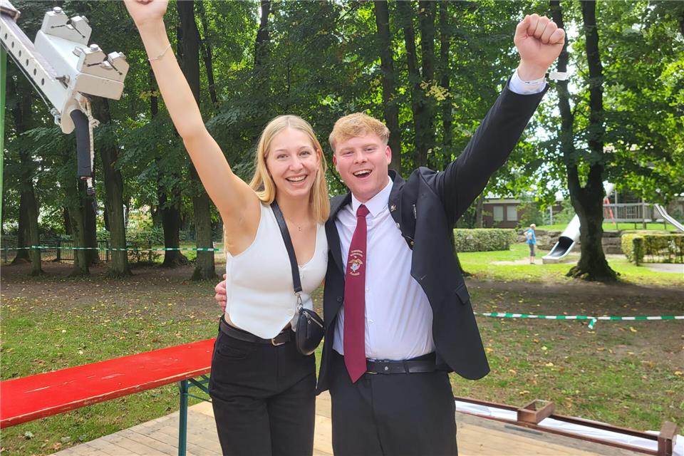 Das Königspaar der Junggesellenschützen Raesfeld: Peter Timmermann und Meike Terhardt.Denise Müller