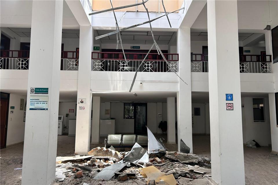 Das Krankenhaus nach dem Erdbeben. Philipp Znidar/dpa