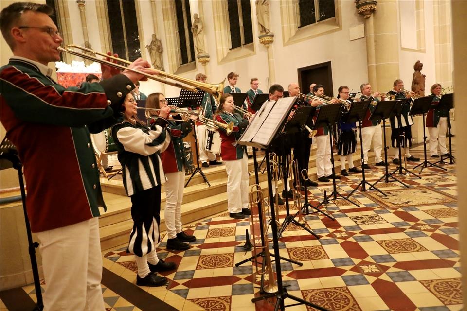 Das Landes-Naturtrompeten-Ensemble hat in der Kirche mit seinem Können beeindruckt.