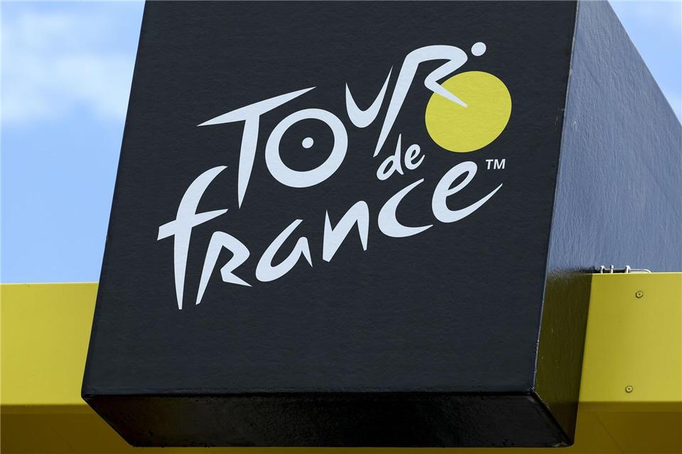 Das Logo der Tour de France. (Archivbild)David Pintens/Belga/dpa