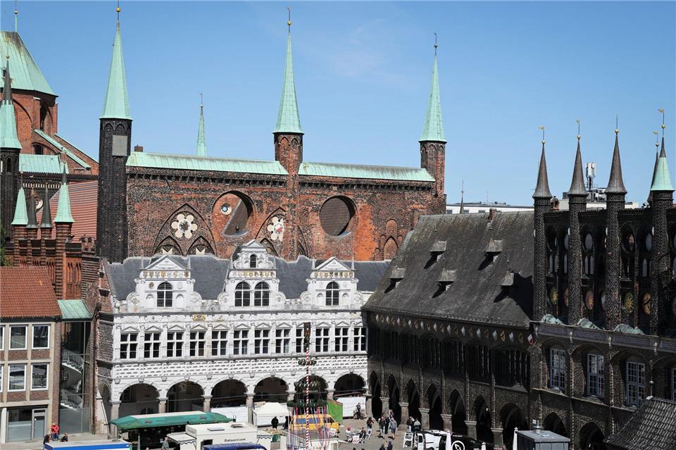Das Lübecker Rathaus ist sanierungsbedürftig.Christian Charisius/dpa