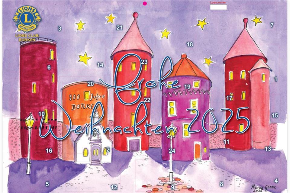 Das Motiv für den Lions-Adventskalender 2025 stammt erneut von Maria Glenz.
