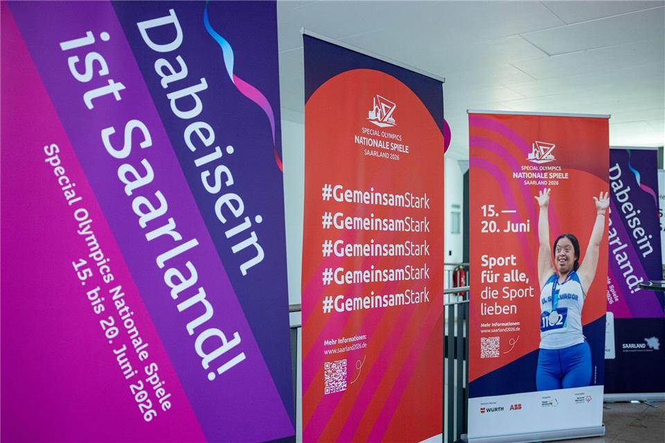 Das Motto „Dabeisein ist Saarland!“ der Special Olympics ist im gesamten Saarland präsent. (Symbolbild)Laszlo Pinter/dpa