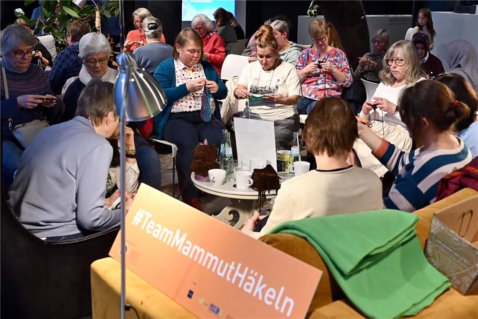 Das Museum begründet die Aktion auch mit dem sozialen, kommunikativen Aspekt der gemeinsamen Handarbeit.Bernd Thissen/dpa