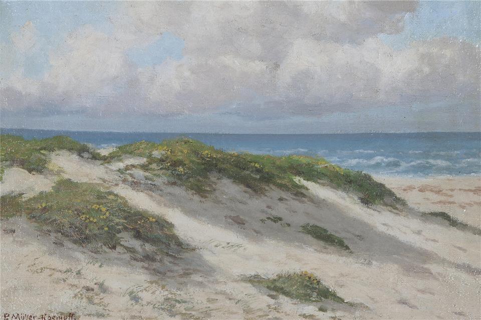 Das Öl auf Leinwand-Gemälde „Dünen an der Ostsee“ von Paul Müller Kaempff (1861-1941) wurde gestiftet von Annette und Hans Goldkamp.