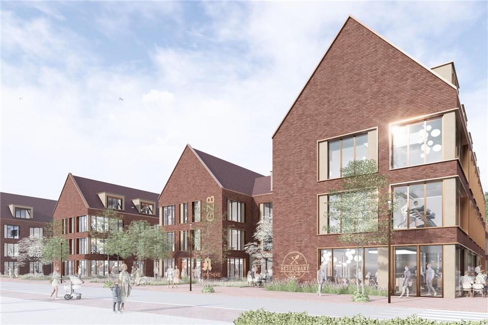 Das Projekt Brinkerhof soll neben der Caritas auch Angebote der Gesundheitsversorgung und Wohnungen beherbergen.