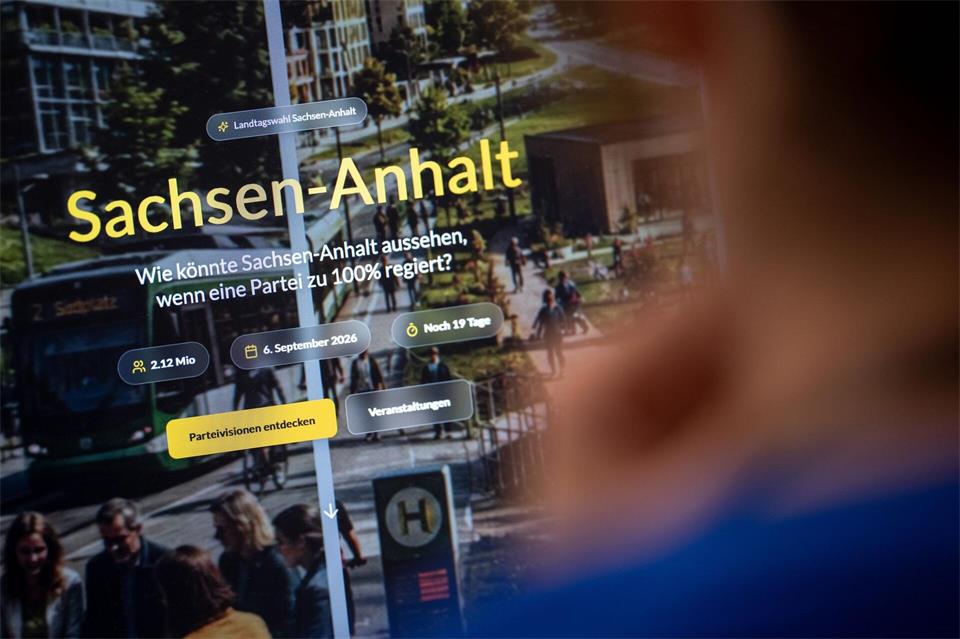 Das Projekt des Tübinger Instituts „IDemKI“ nutzt KI, um Wahlprogramme der sieben stärksten Parteien in Bildern darzustellen.Sebastian Gollnow/dpa