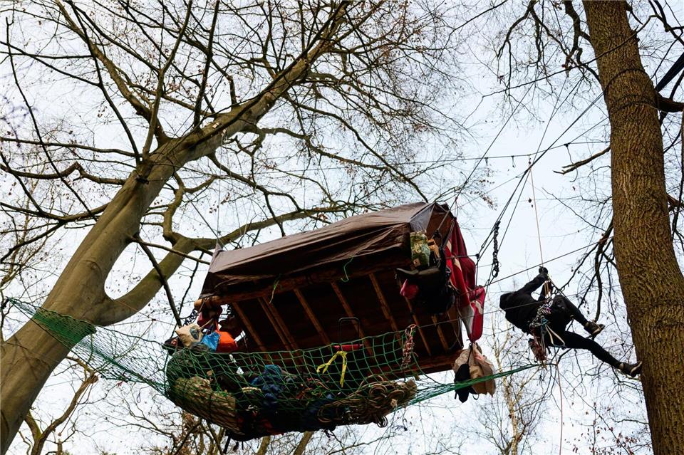Das Protestcamp richtet sich gegen den Ausbau der A39 bei Lüneburg. (Archivbild)Philipp Schulze/dpa