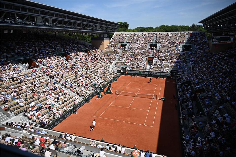 Das Publikum bei den French Open hält natürlich bei den Franzosen.Emma Da Silva/AP/dpa