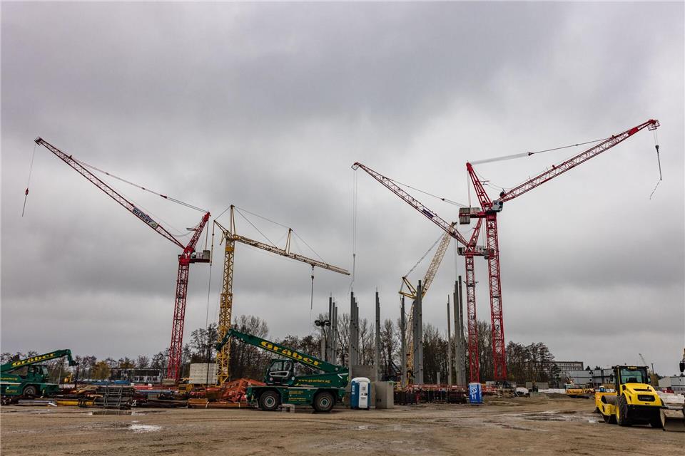 Das Rechenzentrum entsteht auf dem Gelände des ehemaligen Kraftwerks Lübbenau.Frank Hammerschmidt/dpa
