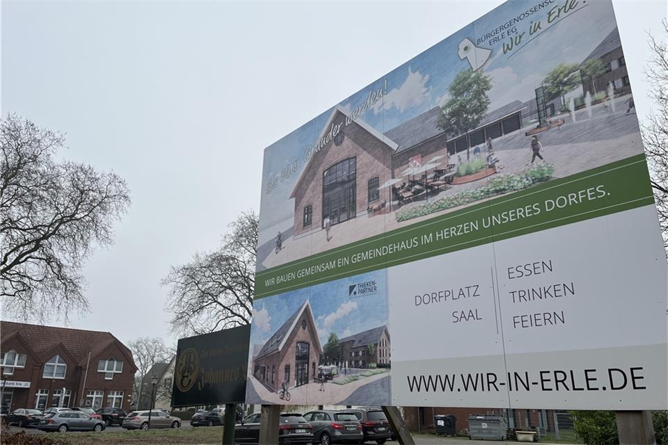Das Schild an der Schermbecker Straße weist weiter auf der Projekt hin.