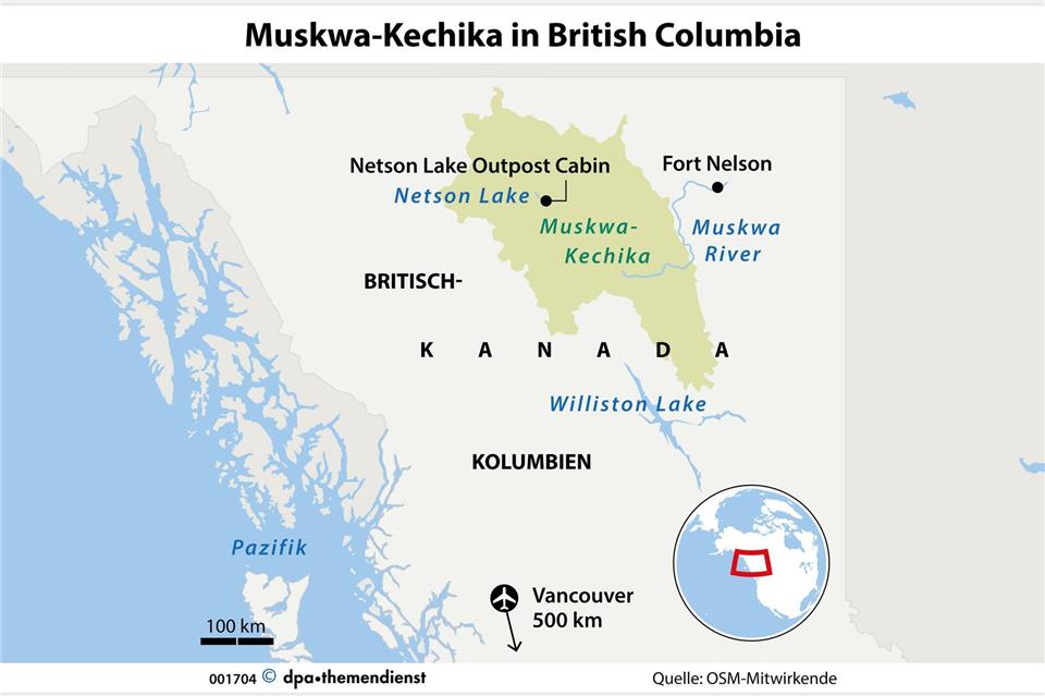 Das Schutzgebiet Muskwa-Kechika erstreckt sich im Nordosten British Columbias über 64.000 Quadratkilometer. dpa-infografik/dpa-tmn