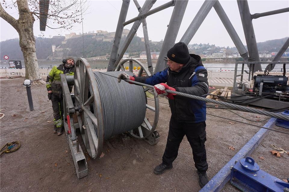 Das Seil wurde nun zum ersten Mal getauscht.Thomas Frey/dpa