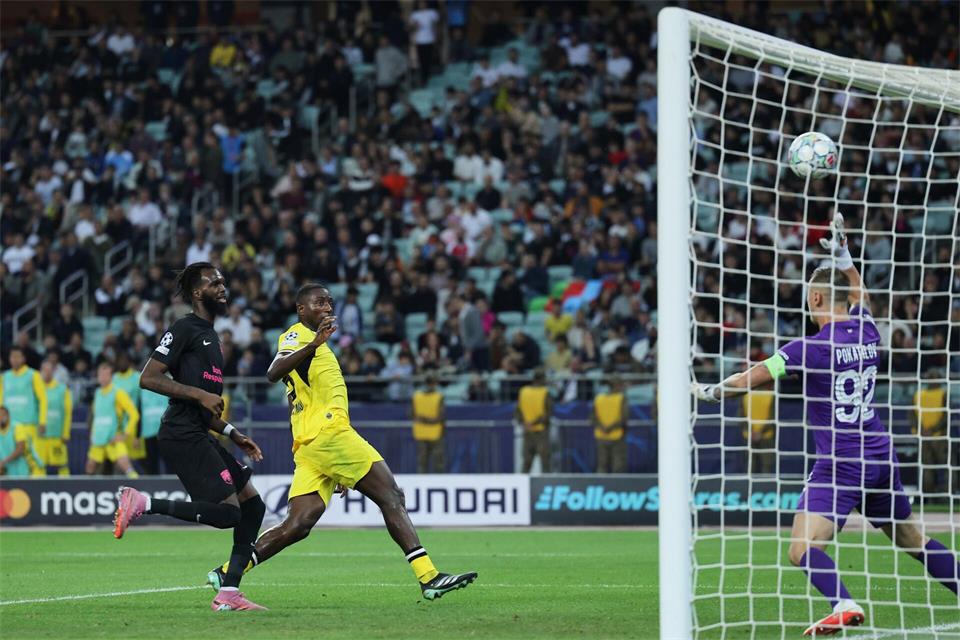 Das Siegtor im Olympiastadion: Guirassy trifft zum 2:1.Uncredited/AP/dpa