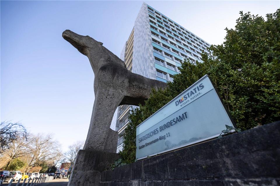 Das Statistische Bundesamt in Wiesbaden ist Ort eines Polizeieinsatzes geworden. (Archivbild)Hannes P. Albert/dpa