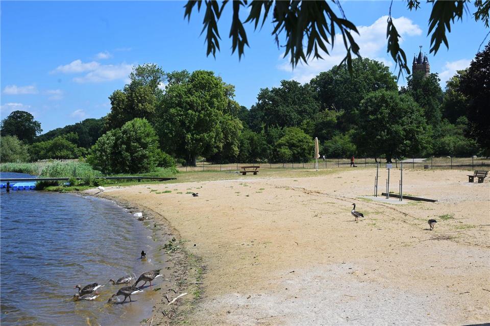 Das Strandbad Babelsberg öffnet bald nach Sanierung.Michael Bahlo/dpa