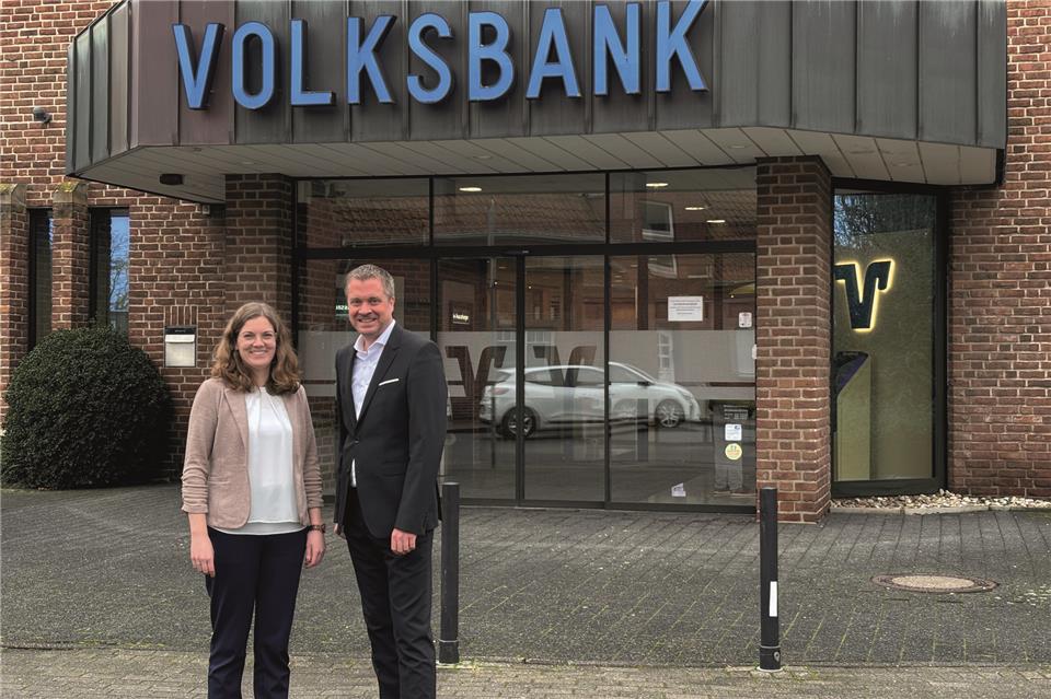 Das Team „Baufinanzierung der Volksbank in der Hohen Mark eG: Katharina Schenk und Patrick Kirchner