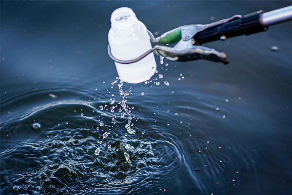 Das Umweltamt und das Amt für Veterinärwesen und Lebensmittelkontrolle des Landkreises Harz haben Proben des Wassers und der Fische genommen. (Symbolbild)Moritz Frankenberg/dpa