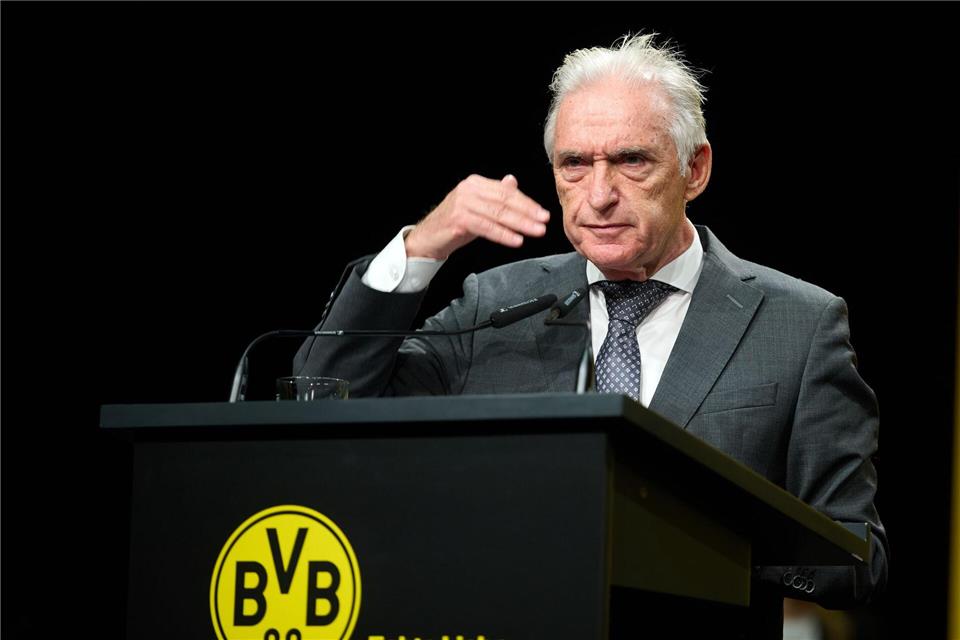 Das Verhältnis von BVB-Präsident Lunow und Watzke ist belastet.Bernd Thissen/dpa