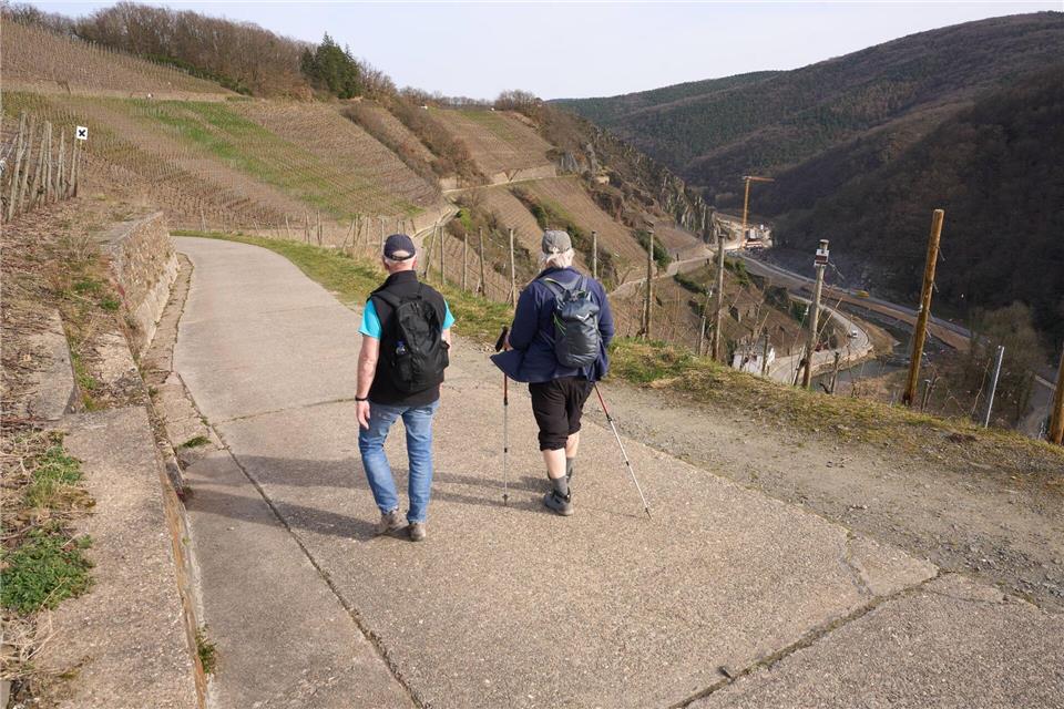 Das Wandern im Ahrtal ist ab dem 28. März auf sieben neue Rundwanderwegen möglich. (Archivbild)Thomas Frey/dpa