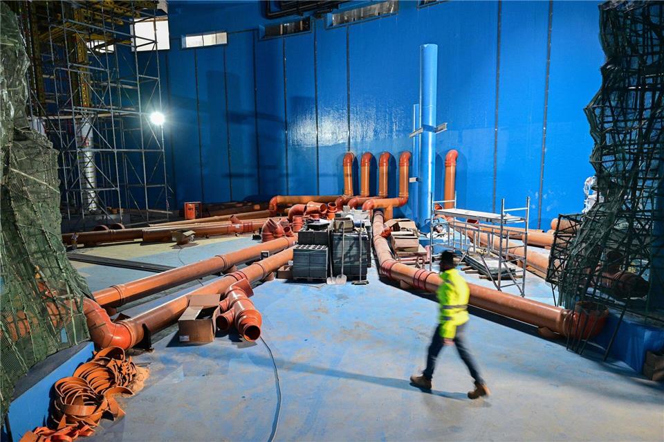 Das Wasser soll im Februar oder März eingelassen werden.Sebastian Christoph Gollnow/dpa