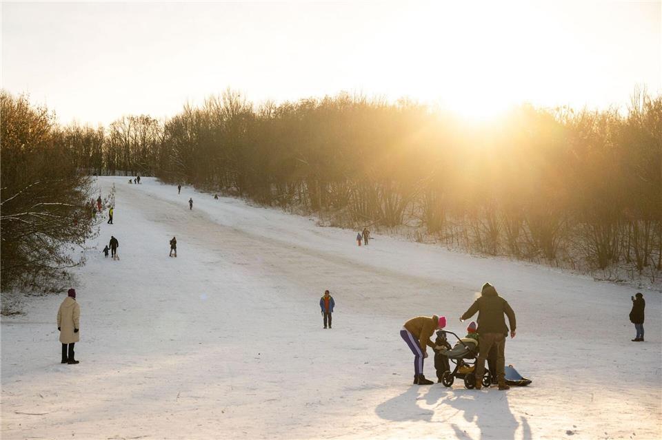 Das Winterwetter hat auch schöne Seiten - wie hier am Teufelsberg in Berlin.Christophe Gateau/dpa