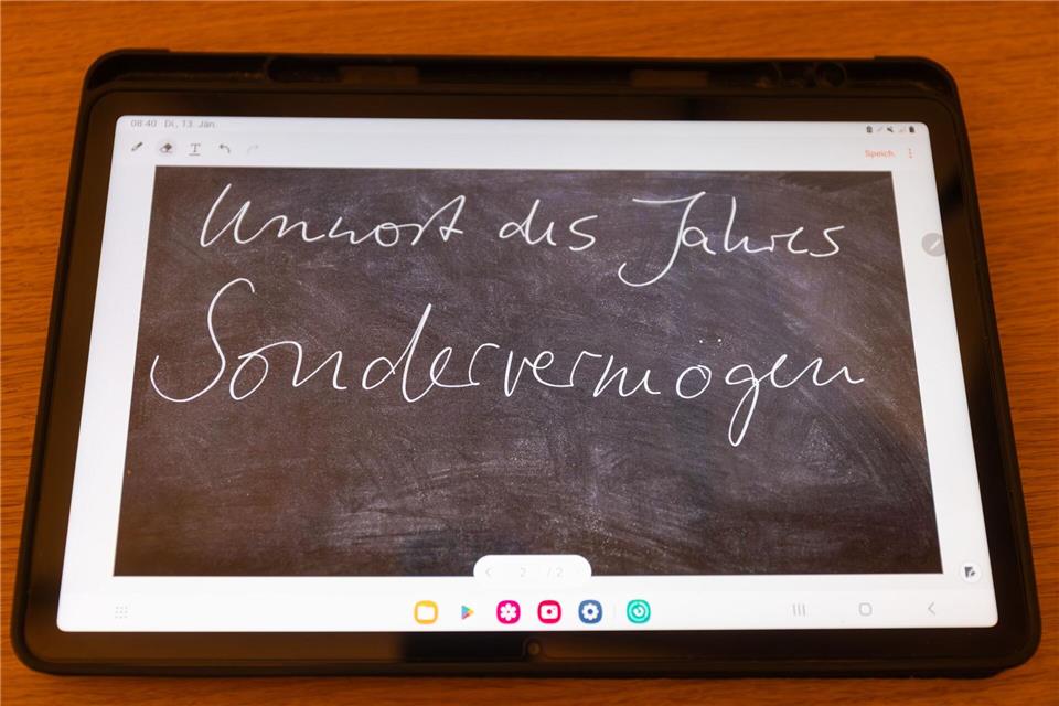 Das Wort „Sondervermögen“ wurde zum Unwort des Jahres 2025 gewählt. (Archivbild)Christian Lademann/dpa