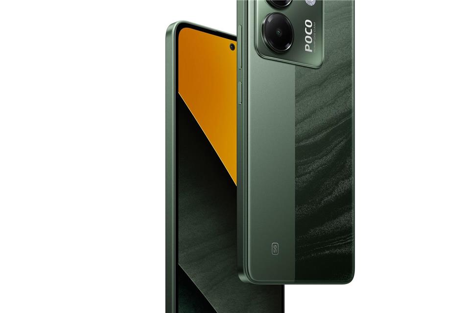 Das Xiaomi Poco M7 punktet mit zurückhaltendem, durchaus schickem Design. Neben Grün ist es auch in Violett und Silber erhältlich.Xiaomi/dpa-tmn