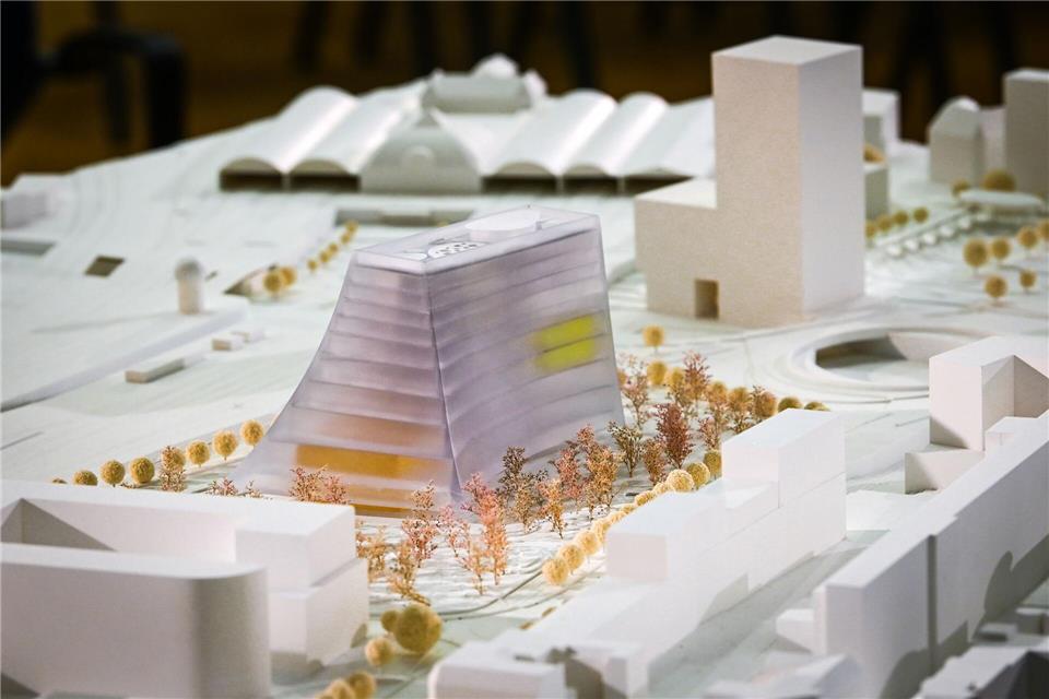 Das Zukunftszentrum in Halle soll ein besonderes Bauwerk werden. (Archivbild)Heiko Rebsch/dpa