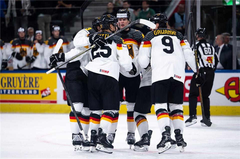 Das deutsche Eishockey-Team trat gegen die USA verbessert auf. Andreas Becker/KEYSTONE/dpa