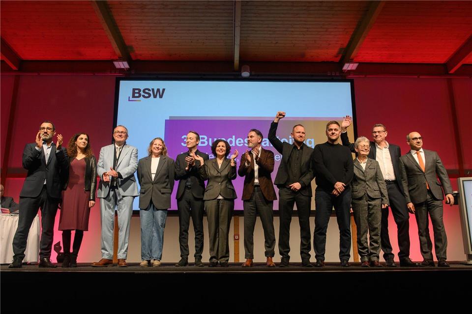 Das gewählte Präsidium des BSW. Klaus-Dietmar Gabbert/dpa