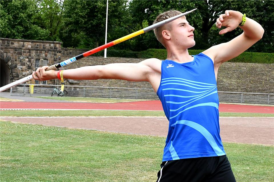 Das große Ziel fest im Visier: Lukas Buns möchte bei der Mehrkampf-DM Ende August in Hannover eine neue Bestleistung aufstellen – und hegt langfristig den großen Traum von Olympia.