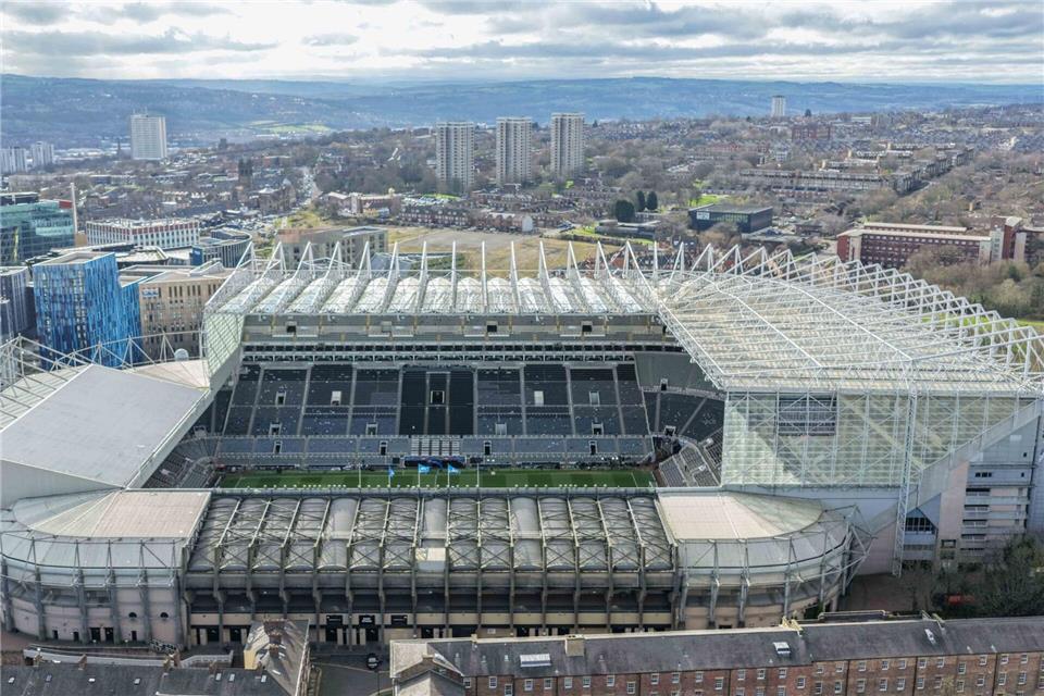 Das ist der St. James‘ Park in Newcastle. Es gibt aber auch ein gleichnamiges Stadion in Exeter.Mark Cosgrove/News Images via ZUMA Press Wire/dpa