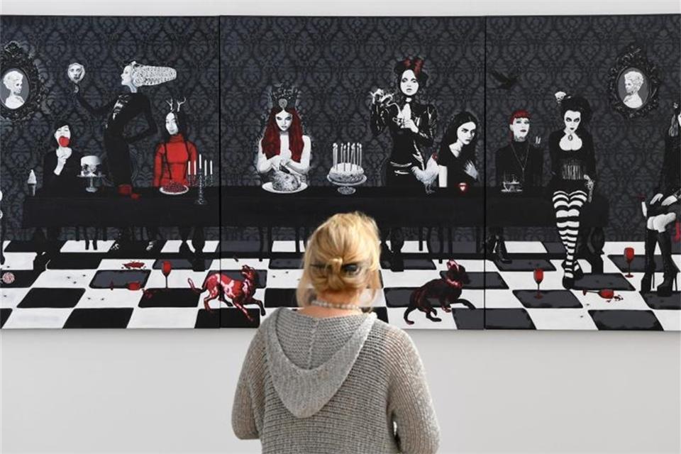 Eine Erfolgsstory: NordArt feiert 20. Jubiläum Das letzte Abendmahl aus der Sicht der schwedisch-niederländische Künstler Jansdotter Birgitta Sundström. Foto: Carsten Rehder