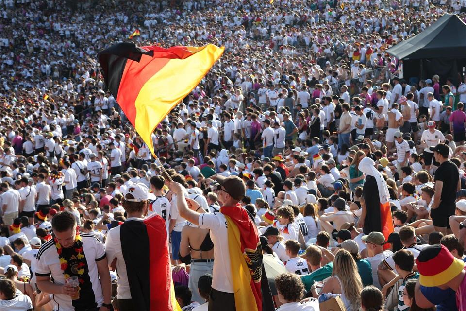 Das letzte Public Viewing im Münchner Olympiapark fand während der Heim-EM 2024 statt. (Archivbild)Karl-Josef Hildenbrand/dpa