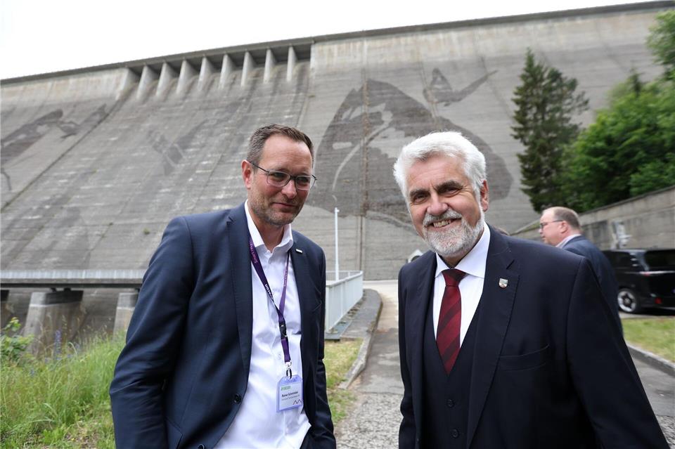 Das modernisierte Wasserkraftwerk an der Rappbodetalsperre kann künftig rechnerisch rund 2.700 Haushalte mit Strom versorgen.Matthias Bein/dpa