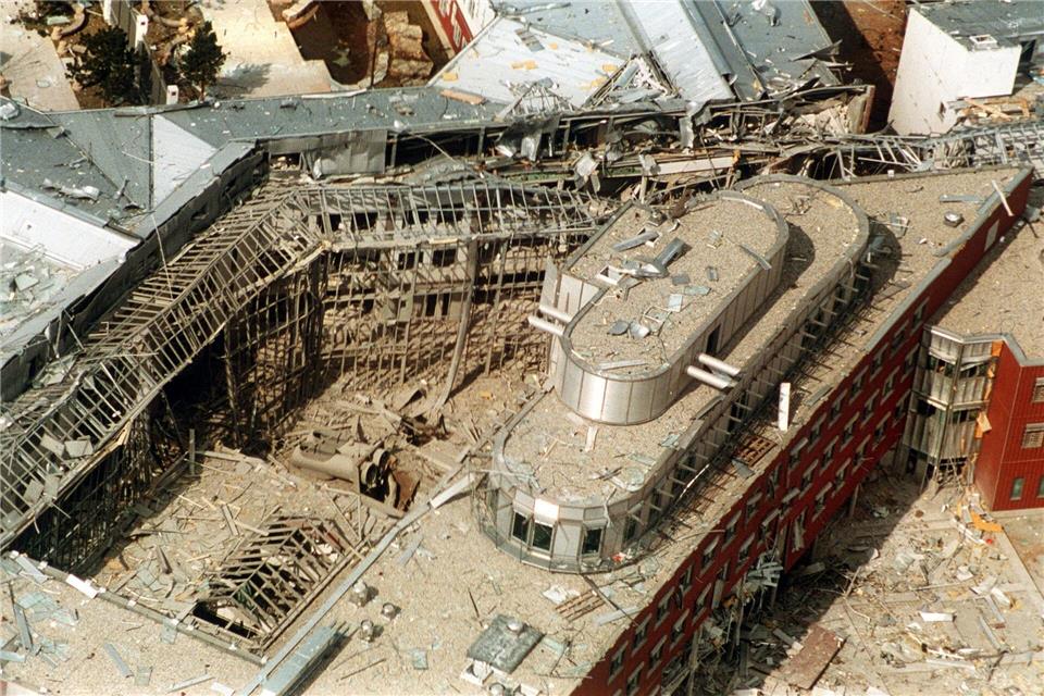 Das neugebaute Gebäude wurde stark zerstört. (Archivbild)picture alliance / dpa