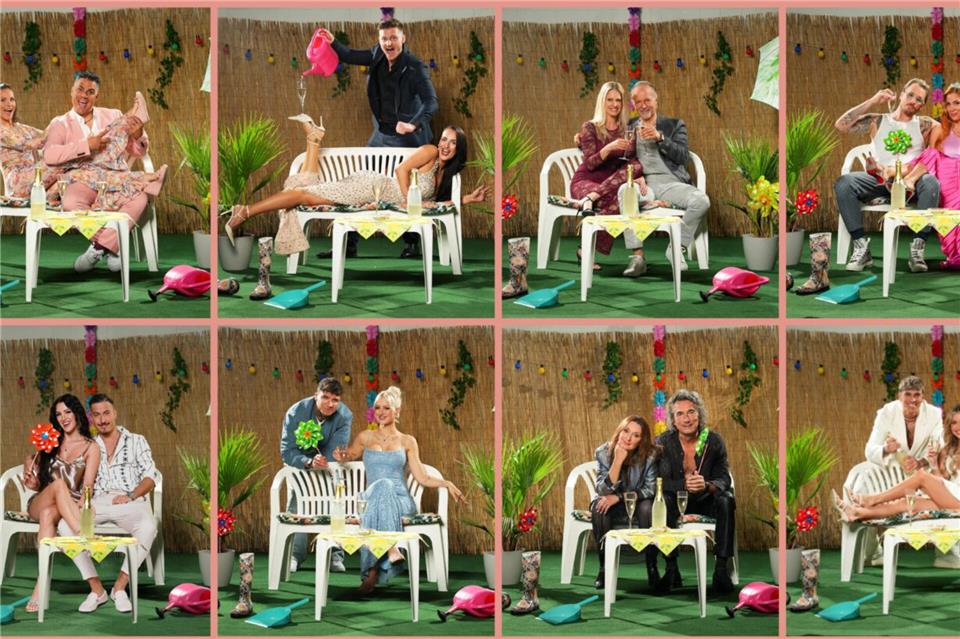Das sind die neuen Kandidaten im Sommerhaus der Stars: (v.l.o.): Silva Gonzales, Stefanie Schanzleh, Tommy Pedroni, Paulina Ljubas, Tina Horst, Jochen Horst, Dennis Lodi, Tara Tabitha (v.l.u.): Jennifer Degenhart, Marvin Kleinen, Michael Klotz, Edda Pilz, Hanka Rackwitz, Pierre Paminski, Ryan Wöhrl und Lina Baumann.