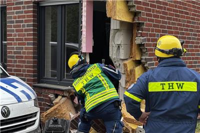 Structural engineer checks building safety after accident