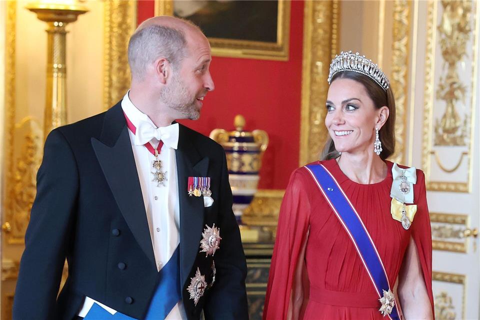 Das zukünftige Königspaar des Vereinigten Königreiches: Prinz William und Prinzessin Kate. (Archivbild)Chris Jackson/PA Wire/dpa