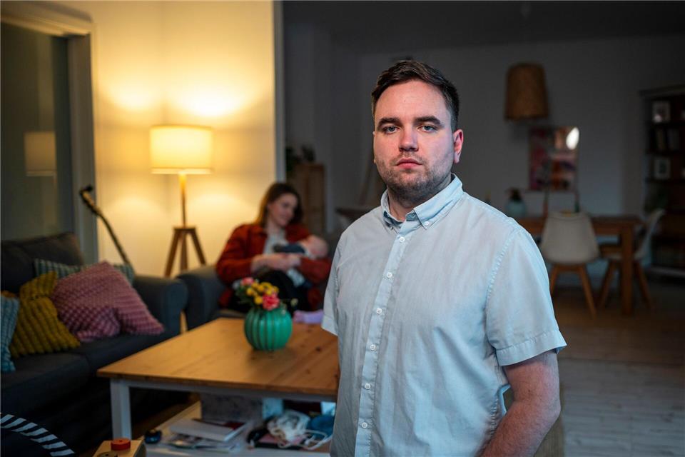 Dass das Kinderstartgeld nun nicht kommen soll, will Oliver Bernt, Vater von drei Kindern, nicht akzeptieren.Daniel Vogl/dpa