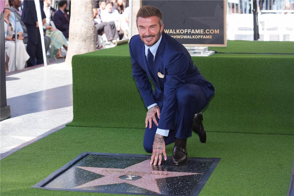 David Beckham freute sich über seinen Stern.Chris Pizzello/Invision/AP/dpa