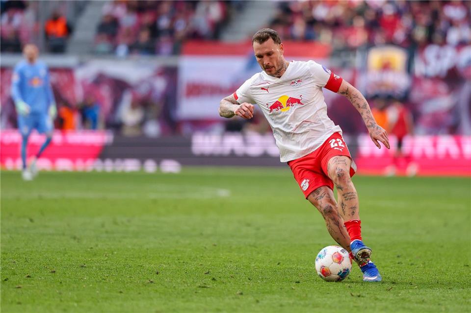 David Raum geht bei RB Leipzig in sein letztes Vertragsjahr. (Archivbild)Jan Woitas/dpa