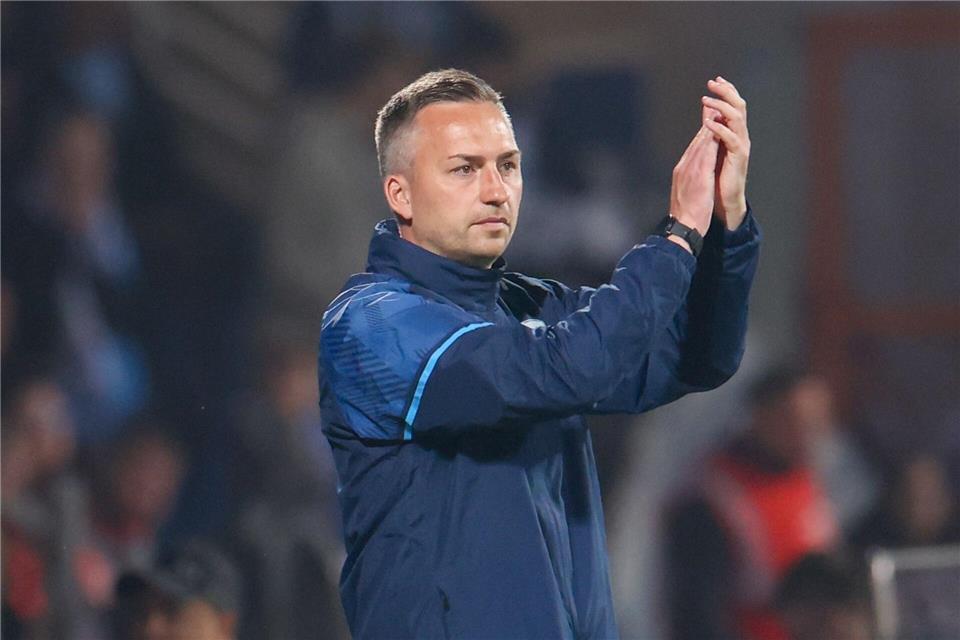 David Siebers‘ Zukunft als Cheftrainer ist ungewiss.Christoph Reichwein/dpa
