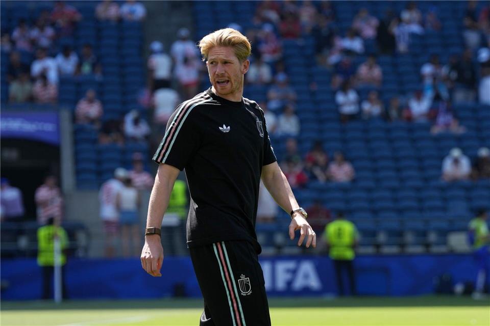 De Bruyne durfte im Achtelfinale nicht spielen.Abbie Parr/AP/dpa