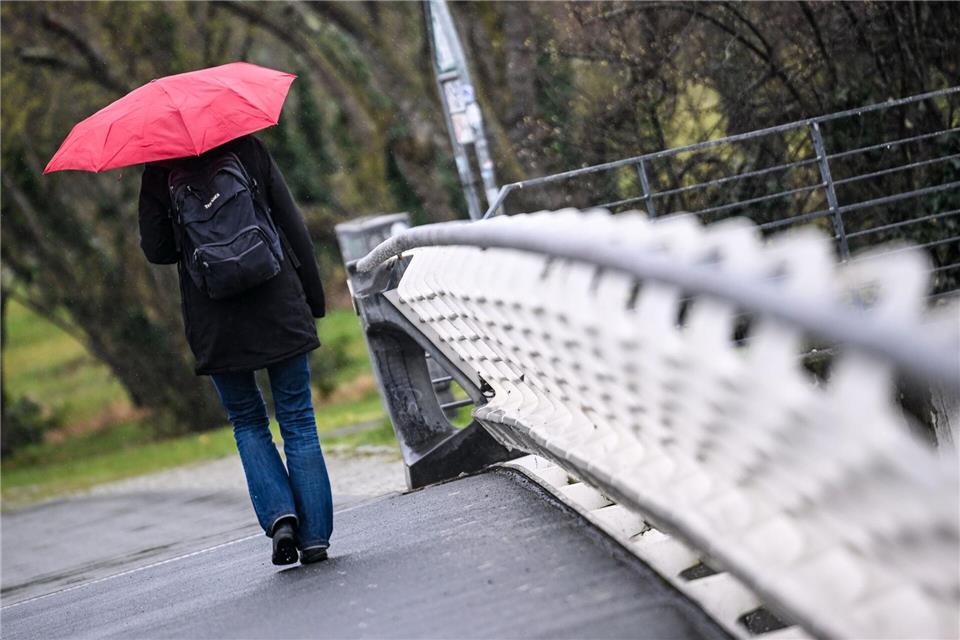 Demnächst sollte der Schirm wieder dabei sein. (Symbolbild)Britta Pedersen/dpa