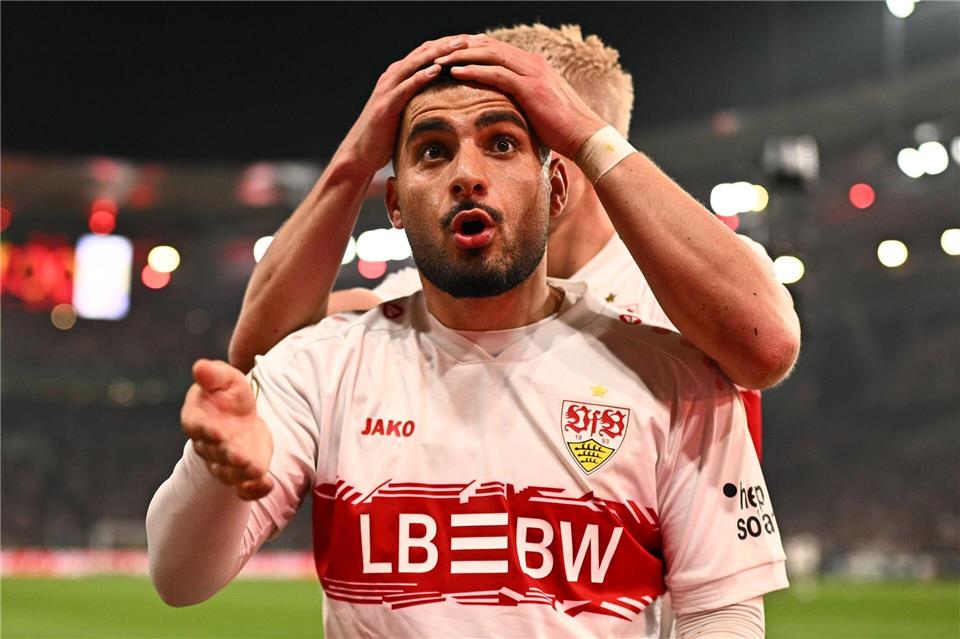Deniz Undav entfachte mit dem Ausgleich Euphorie beim Stuttgarter Publikum.Tom Weller/dpa