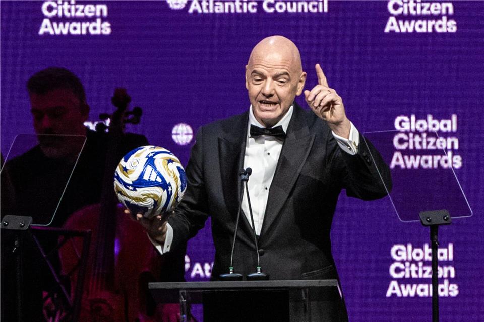 Denkt noch über den WM-Termin für 2034 nach: FIFA-Präsident Gianni Infantino.Stefan Jeremiah/FR171756 AP/AP/dpa