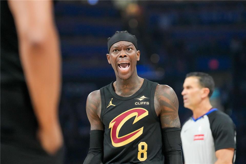 Dennis Schröder und die Cleveland Cavaliers befinden sich in der Eastern Conference auf Playoff-Kurs.Kyle Phillips/AP/dpa